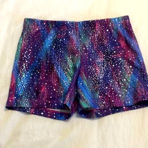 NWOT girls dance booty shorts in pink purple